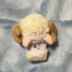 無属性 手作り ぬいぐるみ 5cm すやすやひつじ しろひつじ キラキラのサムネイル