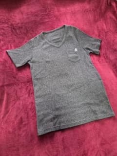 【PUERTA DEL SOL】メンズVネック 半袖Tシャツ／LL／グレーのサムネイル