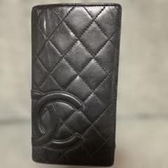 CHANEL カンボンライン　ブラック&ピンク　長財布のサムネイル
