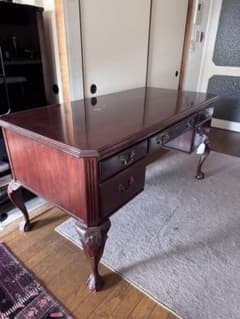 Ethan Allen 書斎デスク Custom Square-Corner Wooden Home Office