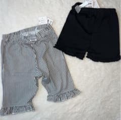 新品タグ付き　110㎝　ショートパンツ　レギンス　2枚セットのサムネイル