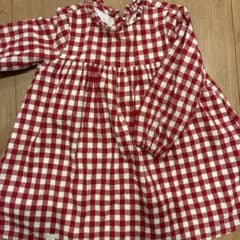 Arim Closet 赤と白のチェック柄ドレス 100サイズのサムネイル