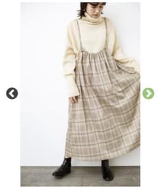 【新品未使用】チェックキャミワンピースのサムネイル