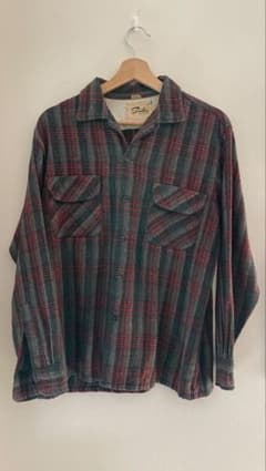 60s Smiths チェック柄 ウールシャツ Mのサムネイル