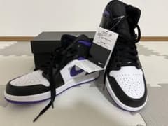 Nike Air Jordan 1 Mid Black/Court Purpleのサムネイル