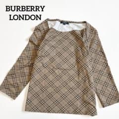 美品 バーバリーロンドンBURBERRY ノバチェックカットソー 七分袖 a37のサムネイル