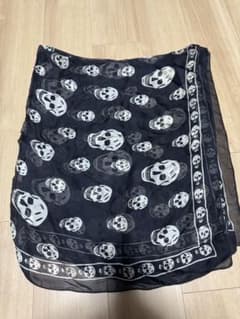 Alexander McQueen スカル柄 ストール バンダナ マフラー - メルカリ