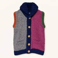 KAVU カブー L ペルー製 ウール100％ ハンドメイド ニットベストのサムネイル