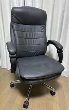 ニトリ ワークチェア リカルドブレスレザーBK - メルカリ