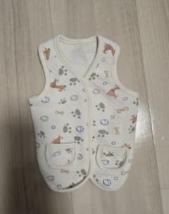 新品未使用犬服 小型犬 ベビーベスト アイボリー Sサイズのサムネイル