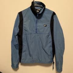 ナイキ 銀タグ ビンテージ 90s ハーフジップ ナイロンジャケット 国内正規 90s NIKE 銀タグ ハーフジップ ナイロンジャケット ブルー ブラック