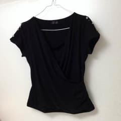 本日発送♡カシュクールカットソー 黒のサムネイル
