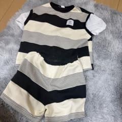キッズ ボーダー セットアップ トップス ハーフパンツ　サイズ98-104