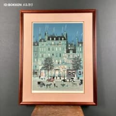 ミッシェル・ドラクロワ「グランドホテル」リトグラフ 大作 直筆サイン