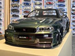 タミヤラジコンRC 日産スカイラインGT-R R34 塗装済スペアボディ偏光緑紫 タミヤラジコンRC 日産スカイラインGT-R R34 塗装済スペアボディ