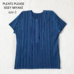 極美品 プリーツプリーズ フレンチスリーブ 半袖 カットソー サイズ3
