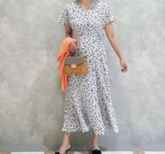 Ballsey フラワープリント カシュクールワンピース36 - メルカリ