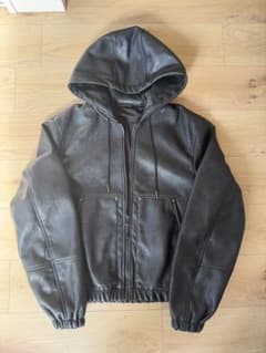 ZARA フード付きレザージャケット Sサイズのサムネイル