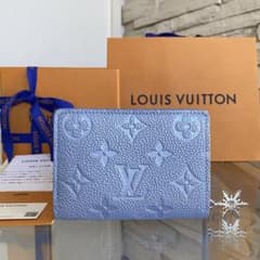 Louis Vuitton ポルトフォイユ クレア 折りたたみミニ財布 ブルー 