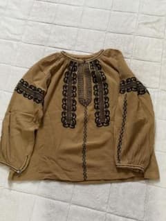 スローブイエナ　クロスステッチ　コットン100%　サイズF　刺繍ブラウスのサムネイル