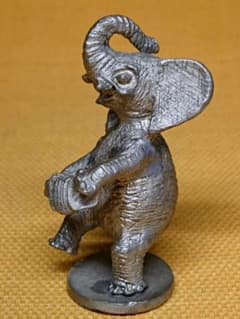 Vintage Elephant Musician Metal Figurine, Interior Decor, Craftwork, Art Piece A3460