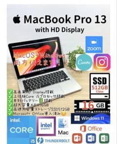 Office2024 MacBook Pro13 Windows11 16GB - メルカリ