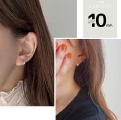 10mm シルバー ピアス(両耳用) - 4