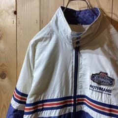 ss4882 ロスマンズポルシェ ヴィンテージフルジップ ジャケット 白 紺 M ss4882 ロスマンズポルシェ ヴィンテージフルジップ ジャケット 白 紺