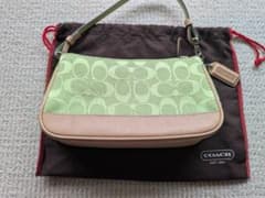COACH コーチ アクセサリーポーチ シグネチャー Y2K ライトグリーンのサムネイル