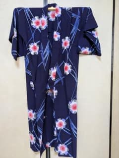 浴衣 レディース 紺色 花柄のサムネイル