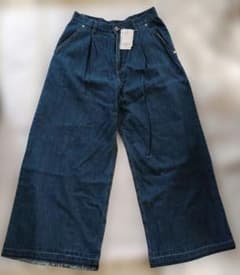 デニム ワイドパンツ Lサイズ コットン100%のサムネイル