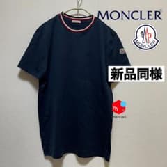 新品同様 MONCLER モンクレール ネイビー Tシャツ 本物確認済 - メルカリ