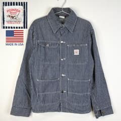 【美品】 90s POINTER USA製 カバーオール ヒッコリー S USA製】Pointer Brand ヒッコリー カバーオール S - メルカリ