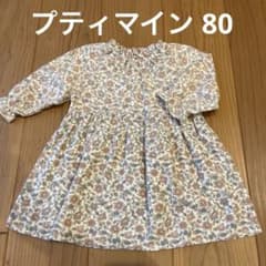 petit main 花柄 七分袖ワンピース 80のサムネイル