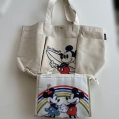 Disney Mickey Mouse トートバッグ・保冷機能付ポーチ2点セットのサムネイル