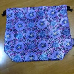 ANNA SUI 巾着 ポーチ パープル 花柄のサムネイル