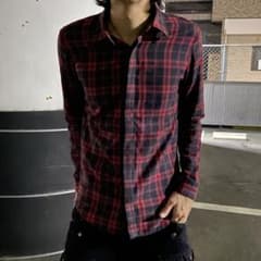 00s Y2K CHRISTIAN DADA 長袖チェックシャツ ドレス お兄系