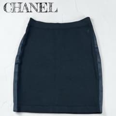 샤넬 CHANEL 스커트 코코마크 캐시미어100%