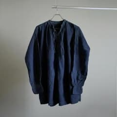 1910-1920年代 インディゴリネンスモック アンティーク　マキニョン 1910-1920年代 インディゴリネンスモック アンティーク マキニョン