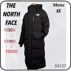 少し訳あり！THE NORTH FACE ブラックロングダウンジャケット 137のサムネイル