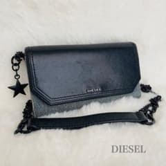 DIESEL デニム チェーンショルダーウォレット ブラック 星チャームのサムネイル