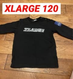 XLARGE KIDS 長袖カットソー ブラック　ロンT トレーナー　迷彩