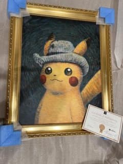 ゴッホピカチュウ キャンバスアート 金枠 65×50 M size - メルカリ