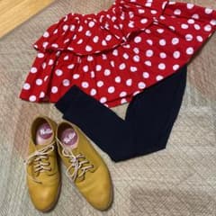☆お値下げ中☆なりきりミニーマウス　スカート&レギンス&靴　3点セットのサムネイル