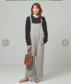 新品 ルグラジック サイドボタン ウール混サロペット 36 オートミール 新品 ルグラジック サイドボタン ウール混サロペット 36 オートミール