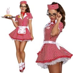 アメリカンダイナーガール　コスプレ　ハロウィン　50sのサムネイル