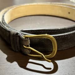 JOHN LOBB ジョンロブ スエード レザー ベルト ゴールド ブルー 90 JOHN LOBB ジョンロブ スエード レザー ベルト ゴールド ブルー 90