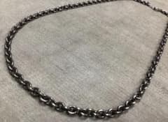VINTAGE sv925 シルバーチェーンネックレス 45cm 19グラム燻のサムネイル
