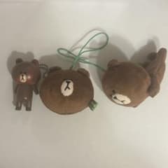 LINE FRIENDS ブラウン マスコット 3点セットのサムネイル