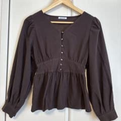 OLIVE des OLIVE ブラウン長袖ブラウスのサムネイル